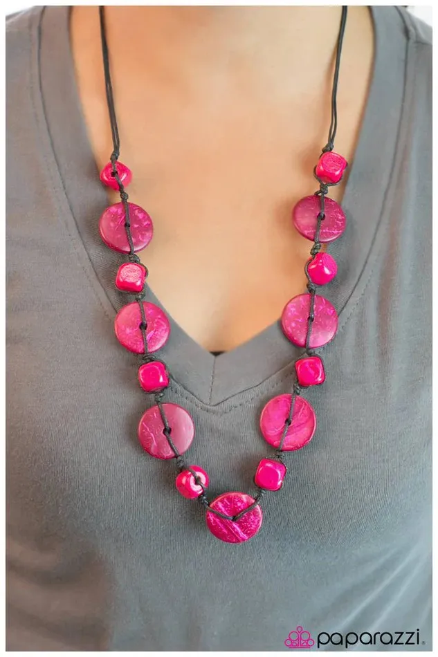Paparazzi Necklace Boardwalk Beauty Pink Paparazzi Jewelry Necklaces