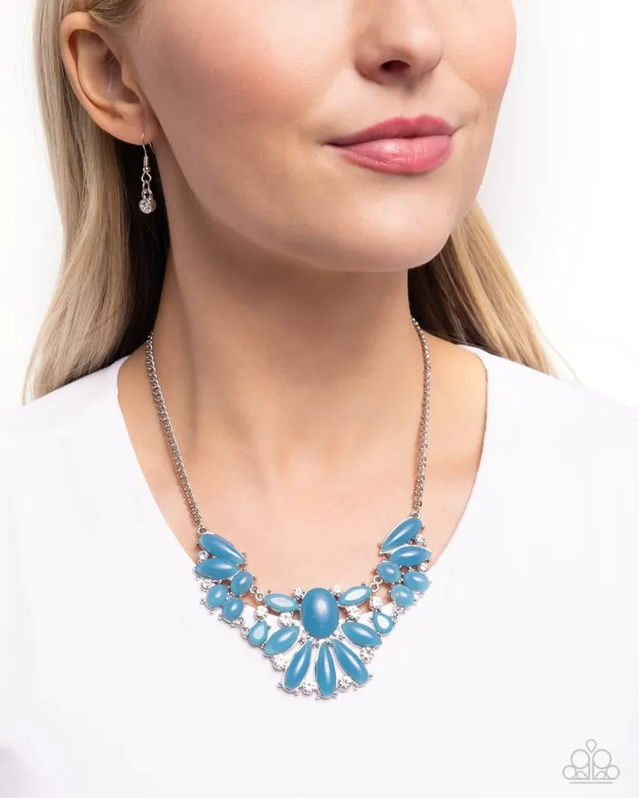 Paparazzi Necklace Dazzling Diadem Blue Paparazzi Jewelry Necklaces