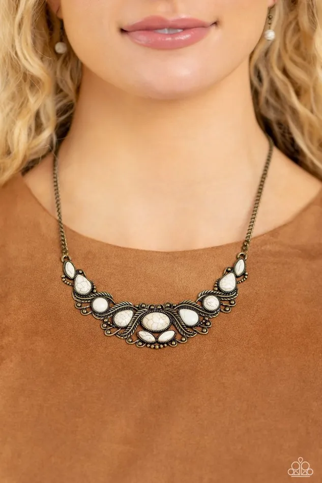 Paparazzi Necklace EYE Wish I May Brass Paparazzi Jewelry Necklaces