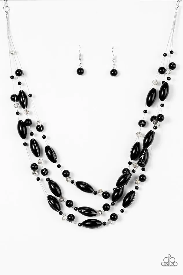 Paparazzi Necklace Happy Is The Bride Black Paparazzi Jewelry Necklaces