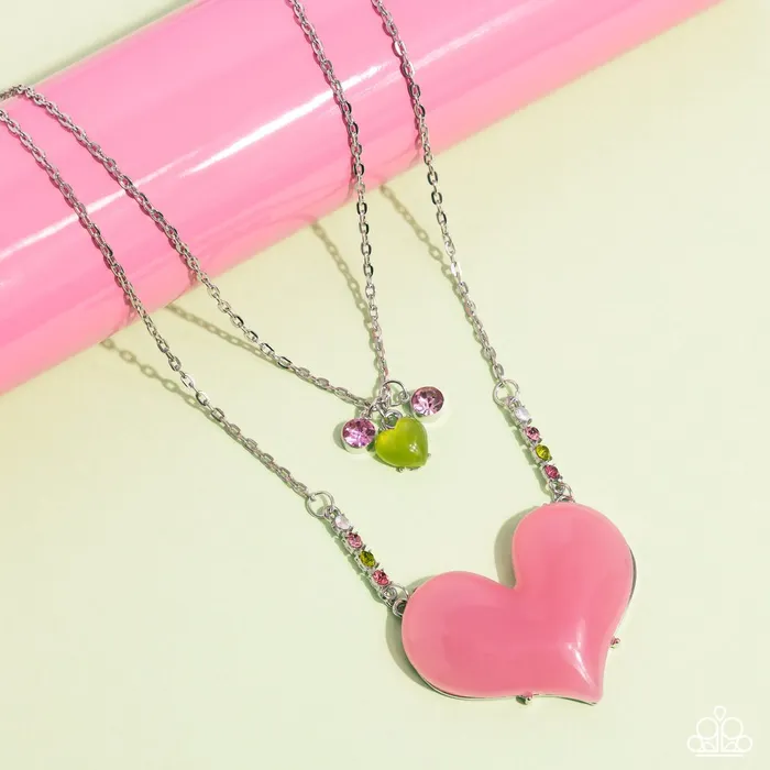Paparazzi Necklace HeartRacing Recognition Pink Paparazzi Jewelry Necklaces Paparazzi Necklace HeartRacing Recognition Pink Paparazzi Jewelry Necklaces