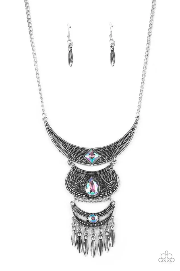 Paparazzi Necklace Lunar Enchantment Multi Paparazzi Jewelry Necklaces