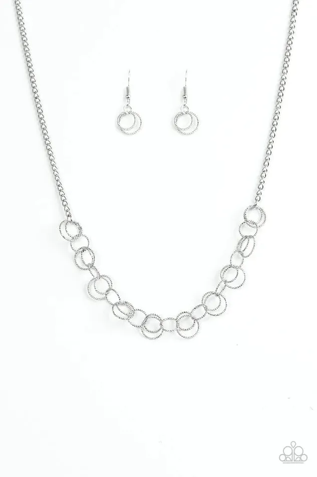 Paparazzi Necklace One RING Leads To Another Silver Paparazzi Jewelry Necklaces