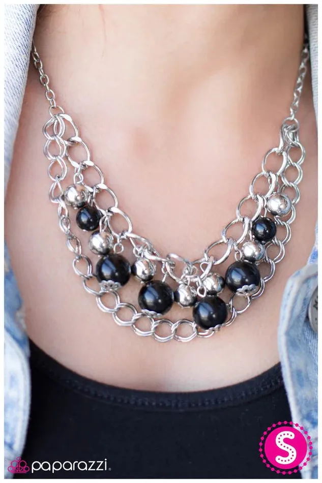 Paparazzi Necklace Parallel Perception Black Paparazzi Jewelry Necklaces