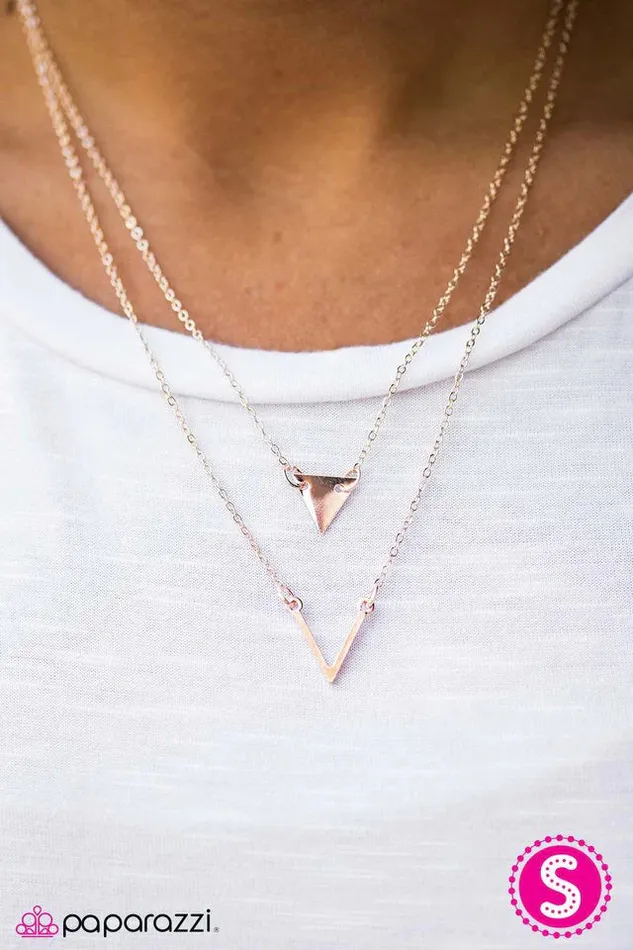 Paparazzi Necklace Prove Your Point Rose Gold Paparazzi Jewelry Necklaces
