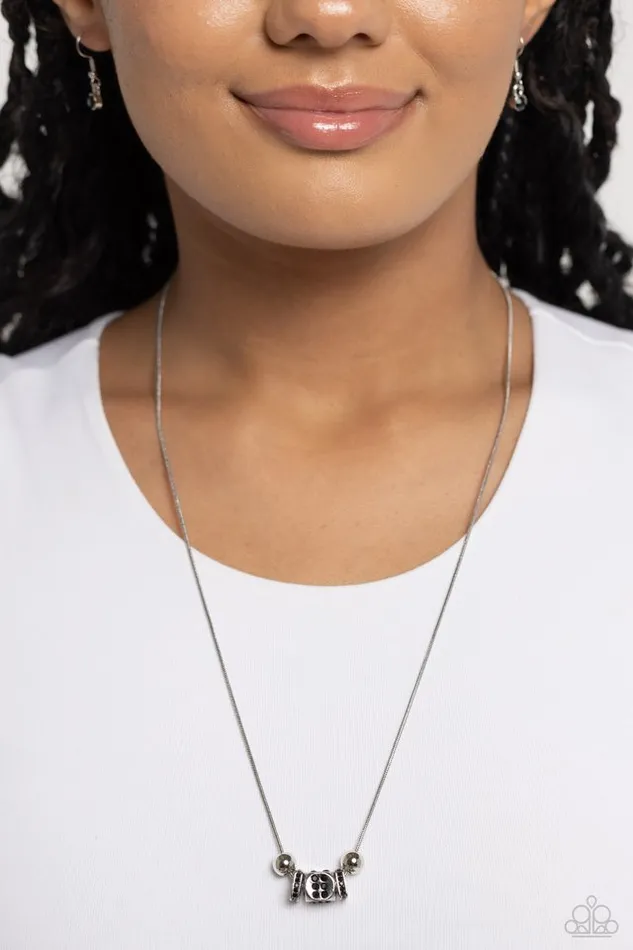 Paparazzi Necklace Rolling the Dice Black Paparazzi Jewelry Necklaces