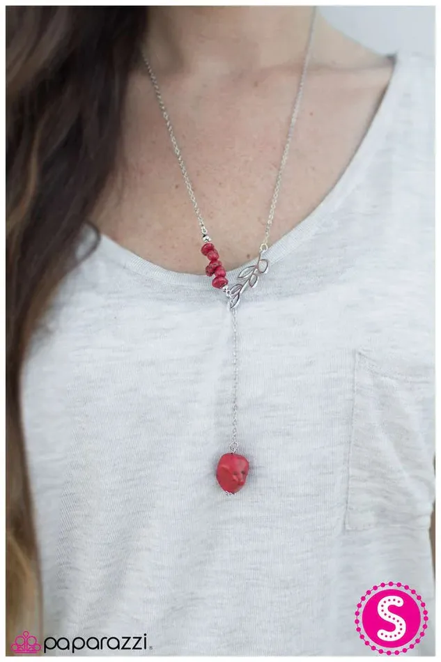 Paparazzi Necklace Standing My Ground Red Paparazzi Jewelry Necklaces
