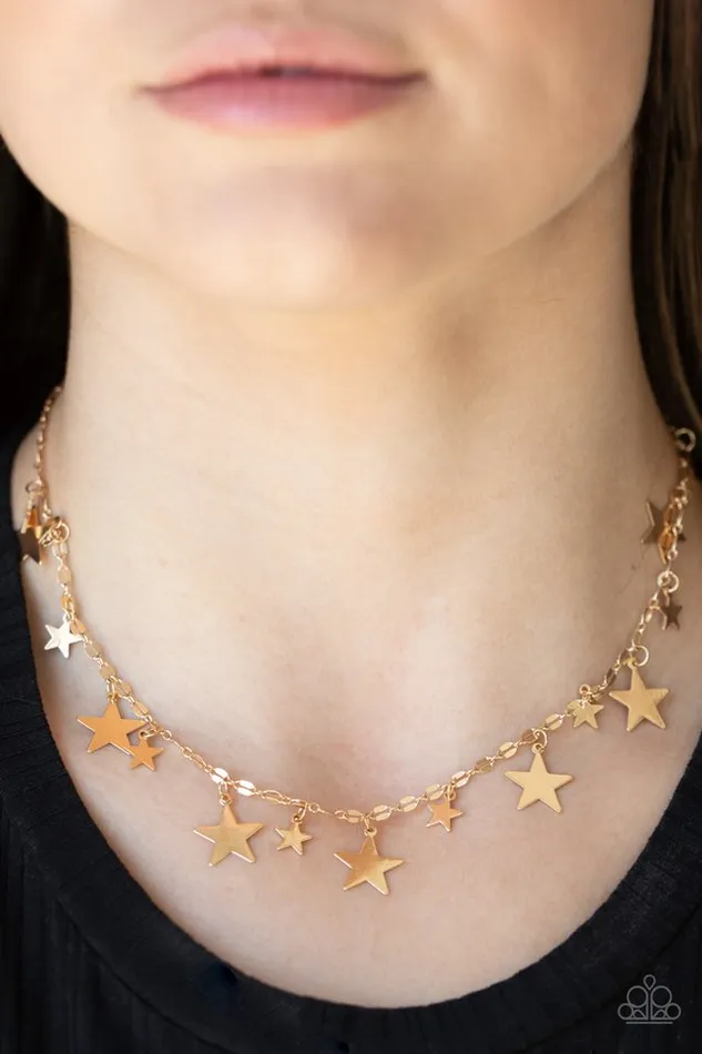 Paparazzi Necklace Starry Shindig Gold Paparazzi Jewelry Necklaces
