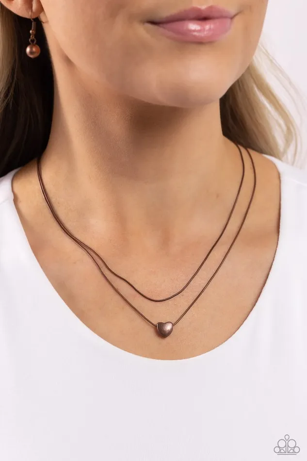 Paparazzi Necklace Sweetheart Series Copper Paparazzi Jewelry Necklaces