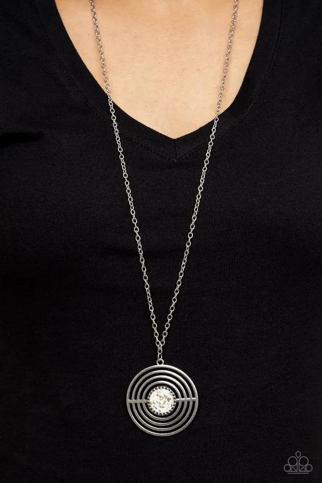 Paparazzi Necklace Targeted Tranquility White Paparazzi Jewelry Necklaces