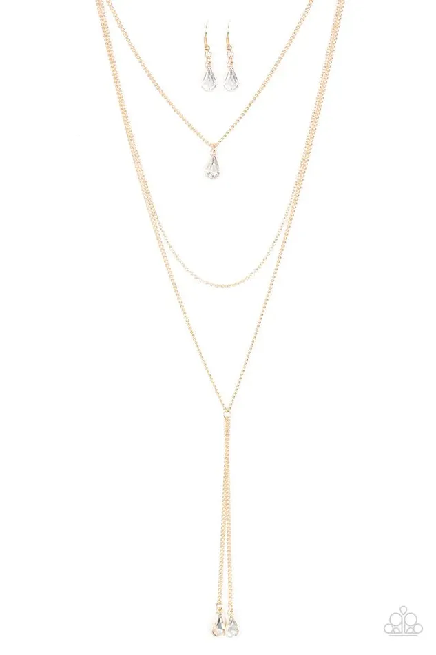 Paparazzi Necklace Typhoon Shimmer Gold Paparazzi Jewelry Necklaces