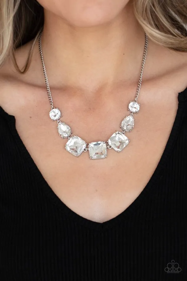 Paparazzi Necklace Unfiltered Confidence White Paparazzi Jewelry Necklaces