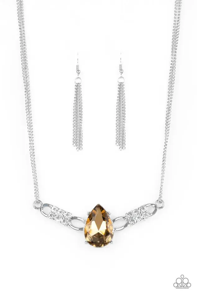 Paparazzi Necklace Way To Make An Entrance Brown Paparazzi Jewelry Necklaces