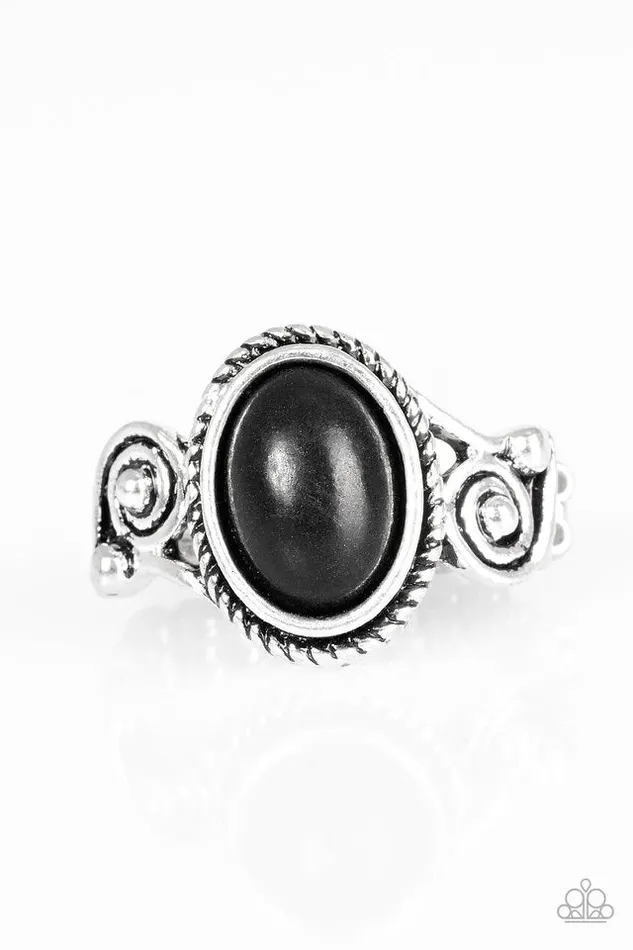 Paparazzi Ring Cactus Creek Black Paparazzi Jewelry Rings