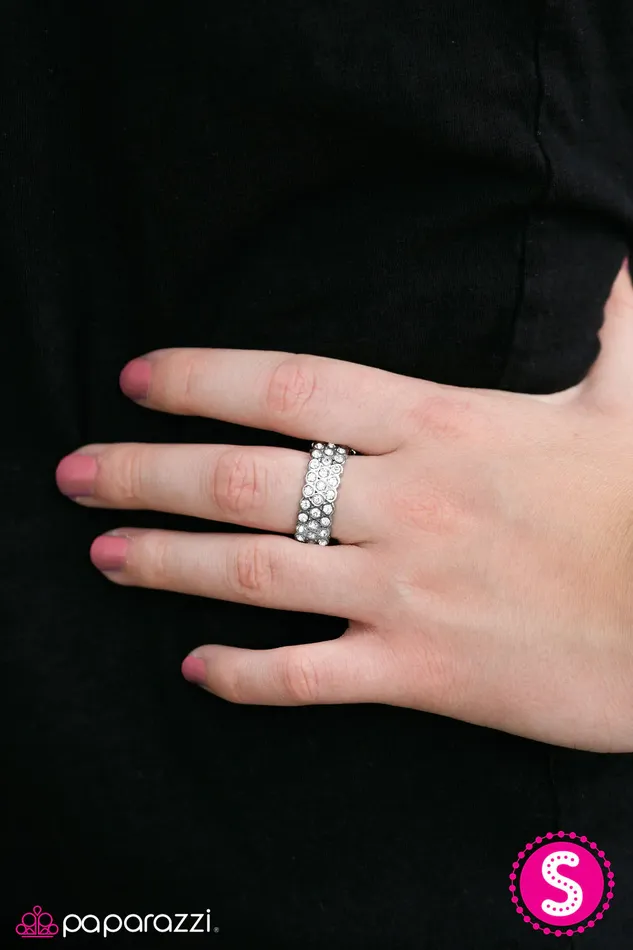Paparazzi Ring Champagne and Candlelight White Paparazzi Jewelry Rings