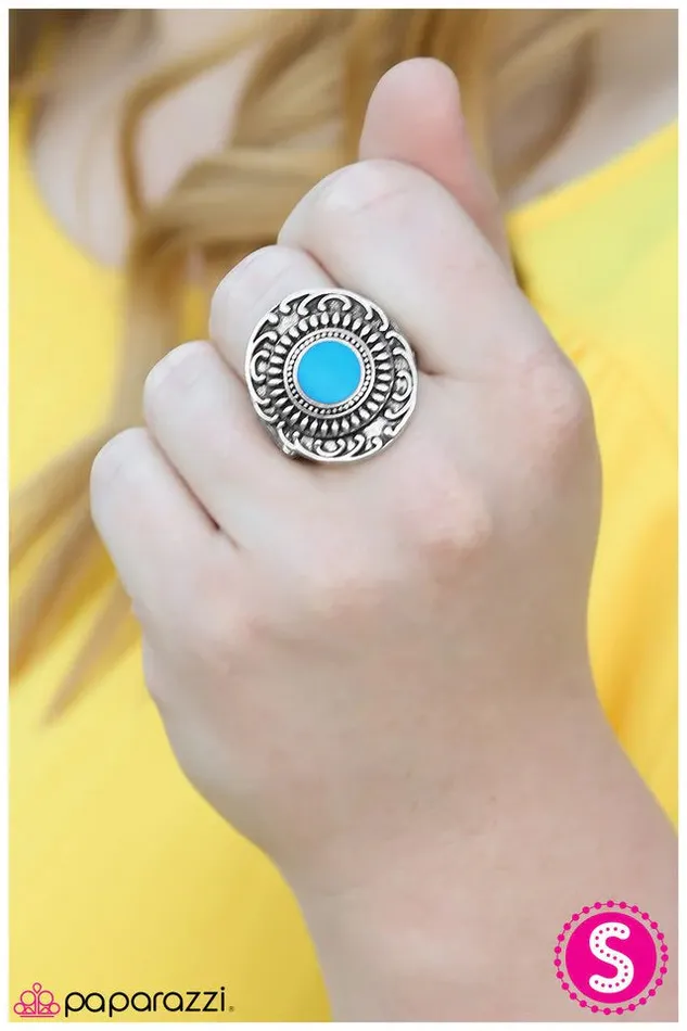 Paparazzi Ring Just Smile and Wave Blue Paparazzi Jewelry Rings