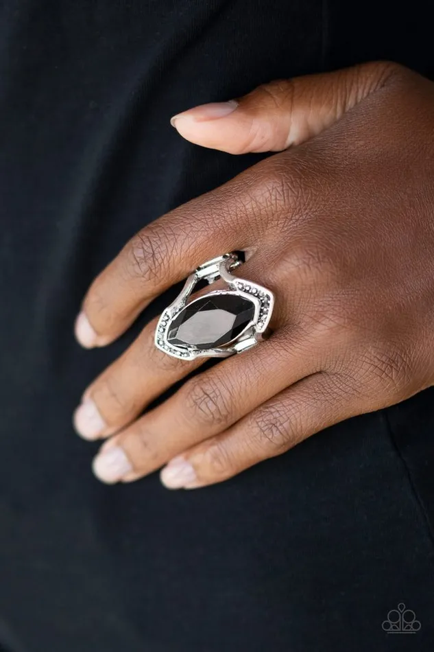 Paparazzi Ring Leading Luster Black Paparazzi Jewelry Rings