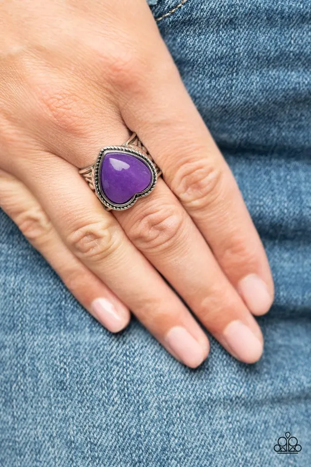 Paparazzi Ring Stone Age Admirer Purple Paparazzi Jewelry Rings