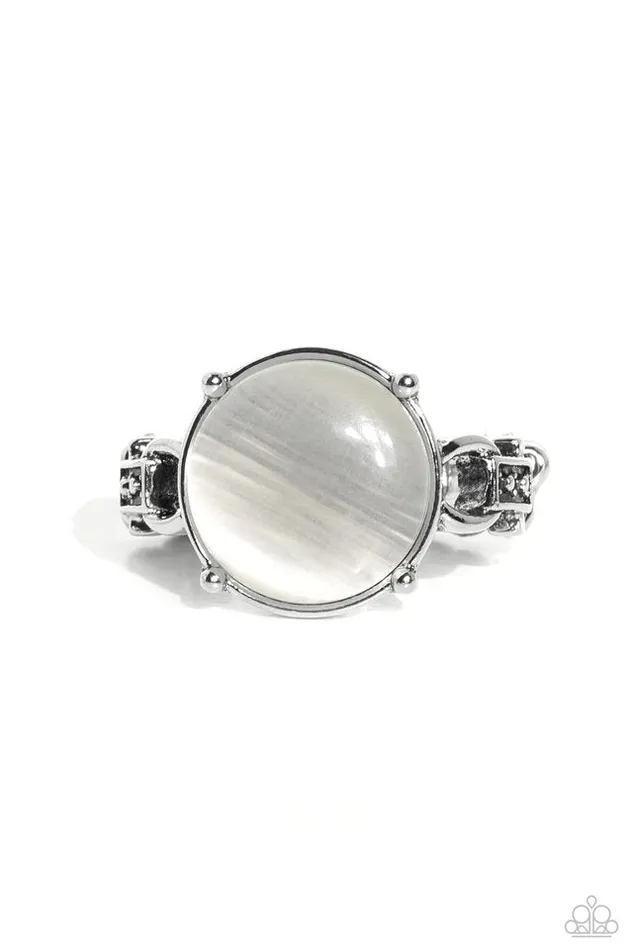 Paparazzi Ring Upper Class Uniform White Paparazzi Jewelry Rings Paparazzi Ring Upper Class Uniform White Paparazzi Jewelry Rings