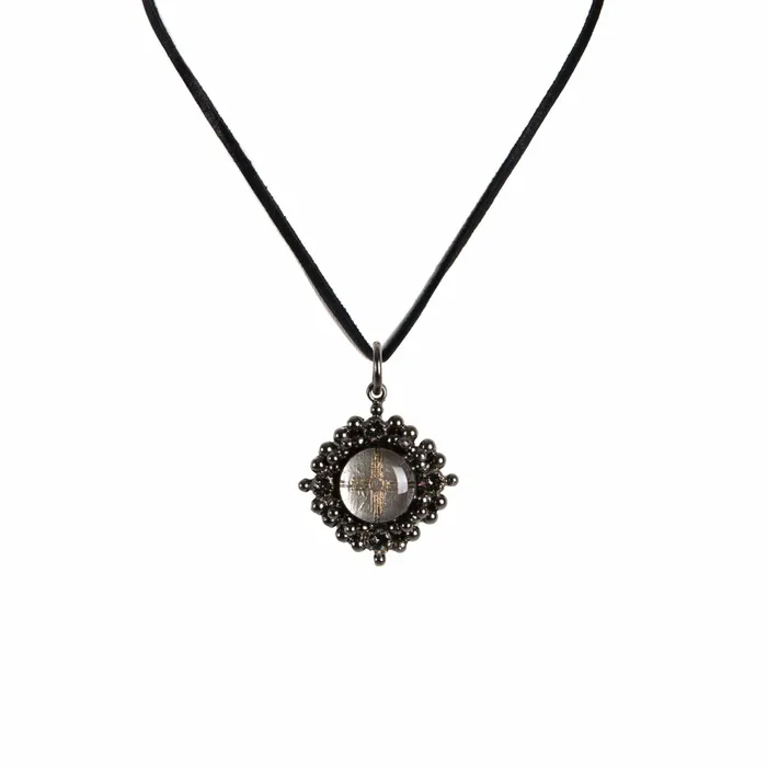 Petite Cloister Charm Necklace Zia Gunmetal Virgins Saints Angels Necklaces Petite Cloister Charm Necklace Zia Gunmetal Virgins Saints Angels Necklaces