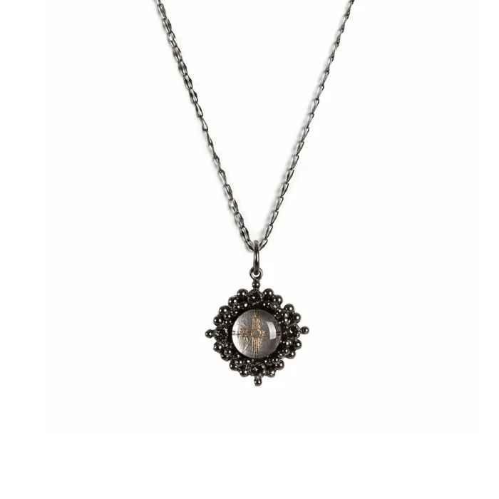 Petite Cloister Charm Necklace Zia Gunmetal Virgins Saints Angels Necklaces Petite Cloister Charm Necklace Zia Gunmetal Virgins Saints Angels Necklaces
