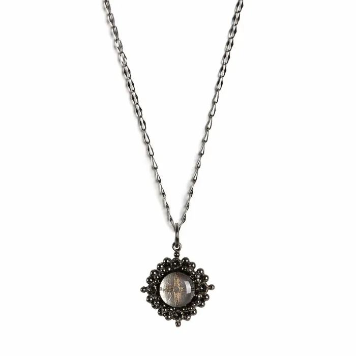 Petite Cloister Charm Necklace Zia Gunmetal Virgins Saints Angels Necklaces Petite Cloister Charm Necklace Zia Gunmetal Virgins Saints Angels Necklaces