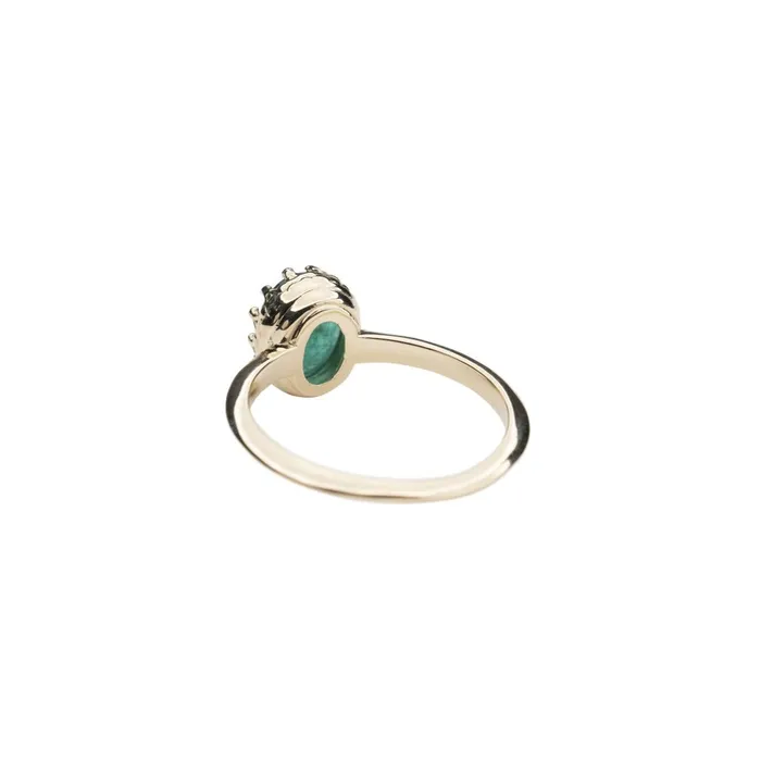 Rings 14k Emerald Crown Ring RG