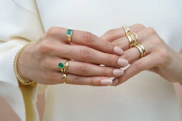 Rings 14k Emerald Crown Ring RG