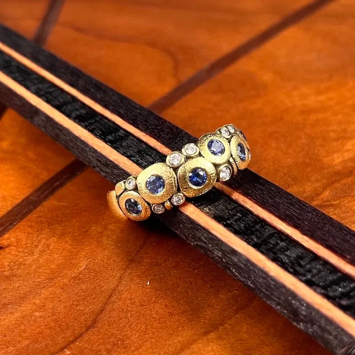 Rings Candy Ring with Blue Sapphires Alex Sepkus