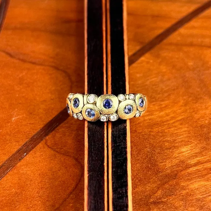 Rings Candy Ring with Blue Sapphires Alex Sepkus