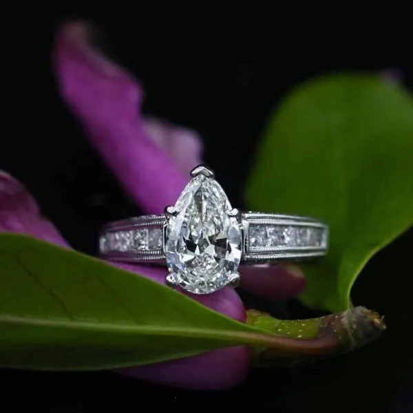 Rings Diamond Source NYC GIA Certified Diamond Engagement Ring Set in 14K White Gold 257ct tw Pear Shape Princess Cut Round Brilliant Natrual Diamonds Rings Diamond Source NYC GIA Certified Diamond Engagement Ring Set in 14K White Gold 257ct tw Pear Shape Princess Cut Round Brilliant Natrual Diamonds