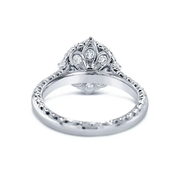 Rings Jack Kelege Jack Kelege 18K White Gold Semi Mount Diamond Ring