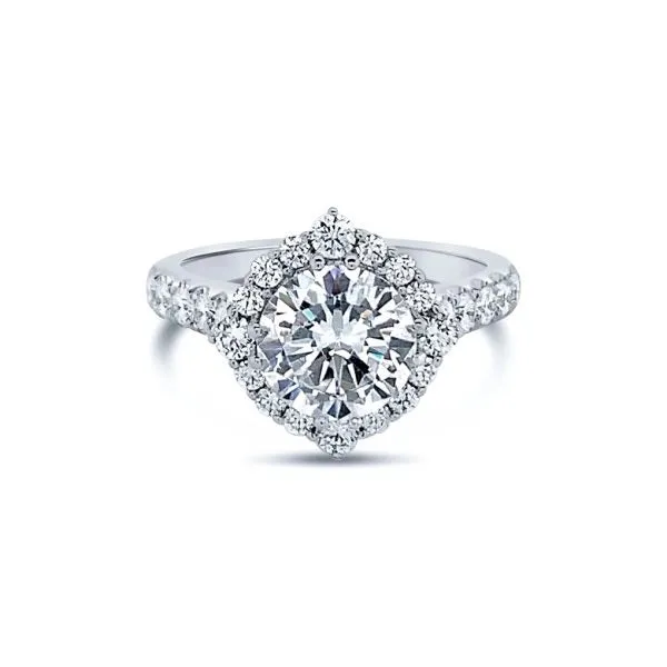 Rings Jack Kelege Jack Kelege 18K White Gold Semi Mount Diamond Ring