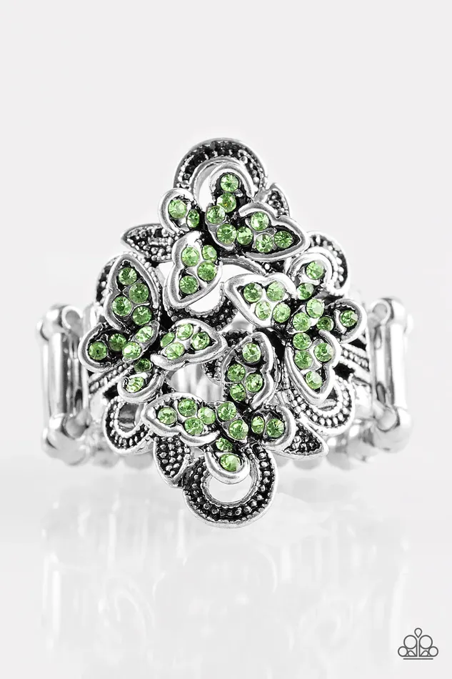 Rings Paparazzi Jewelry Paparazzi Ring Butterfly Meadows Green