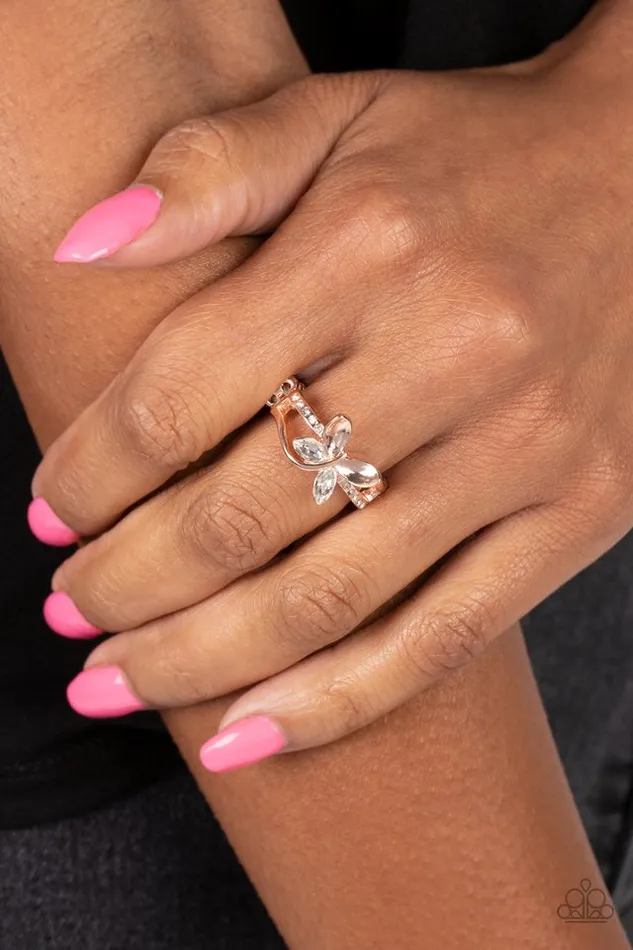Rings Paparazzi Jewelry Paparazzi Ring Fetching Flutter Rose Gold