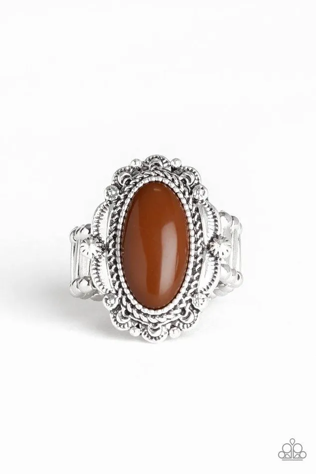 Rings Paparazzi Jewelry Paparazzi Ring Malibu Majestic Brown