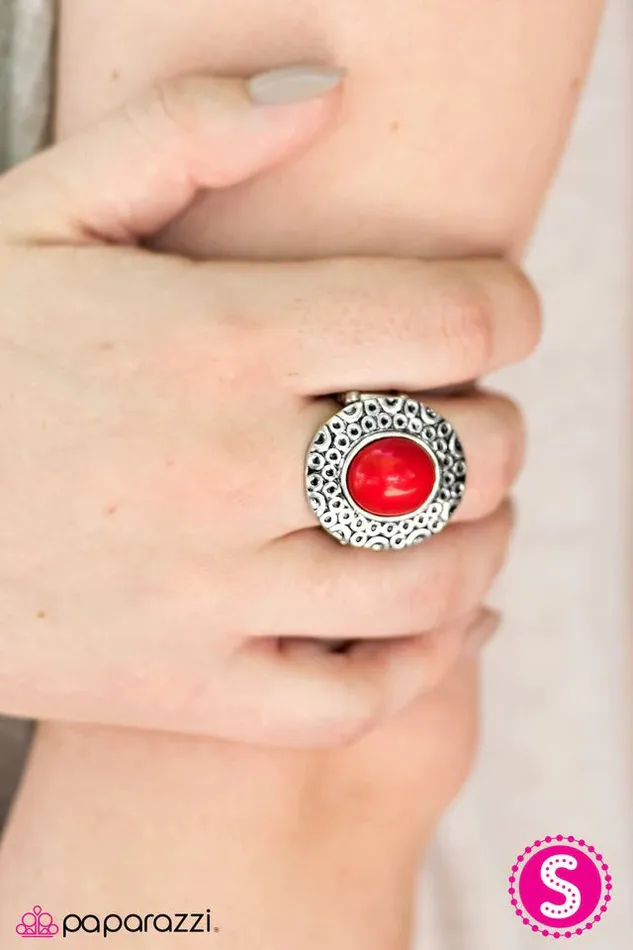 Rings Paparazzi Jewelry Paparazzi Ring SPIN There Done That Red
