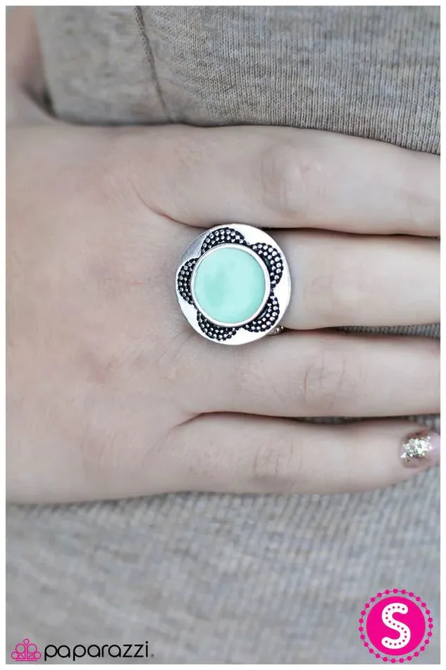 Rings Paparazzi Ring A Sunny Disposition Blue Paparazzi Jewelry