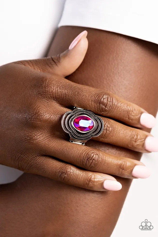 Rings Paparazzi Ring Entrancing Edge Pink Paparazzi Jewelry
