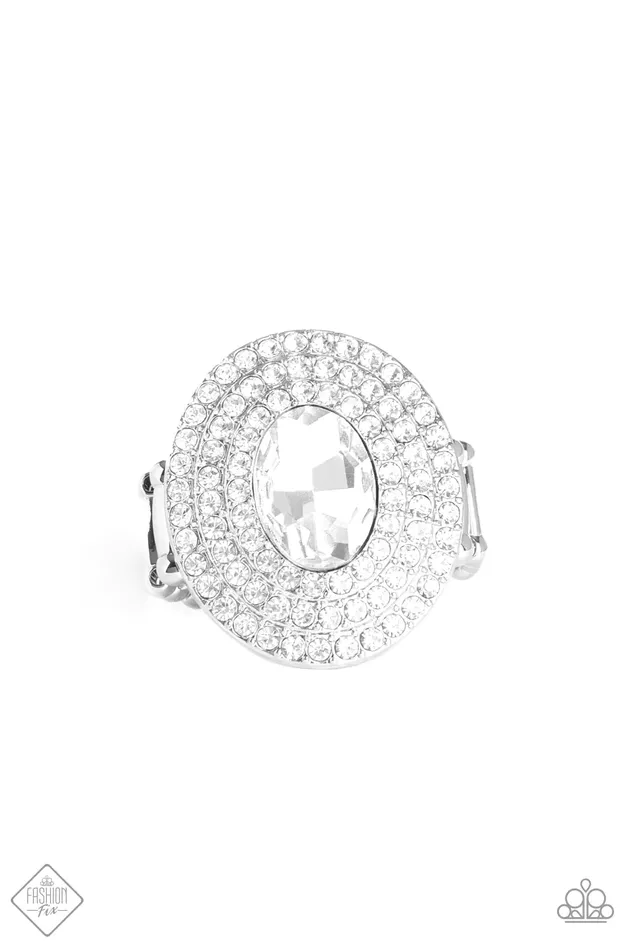 Rings Paparazzi Ring Metro Millionaire White Paparazzi Jewelry