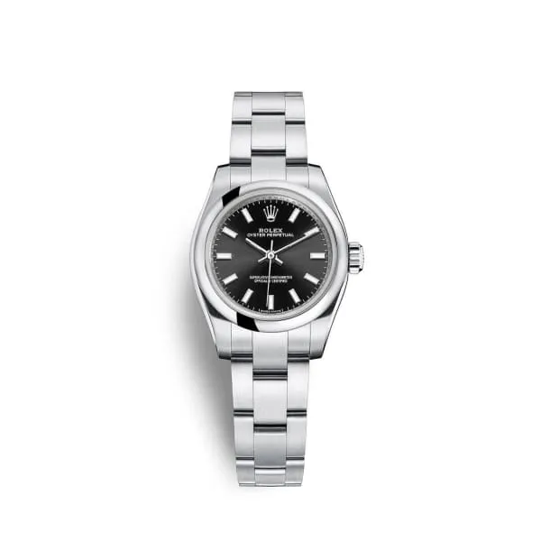 Rolex Bracelets Rolex Oyster Perpetual 26mm Ref 1762000017 Black Stick Dial Stainless Steel Oyster Bracelet Womens Watch Rolex Bracelets Rolex Oyster Perpetual 26mm Ref 1762000017 Black Stick Dial Stainless Steel Oyster Bracelet Womens Watch