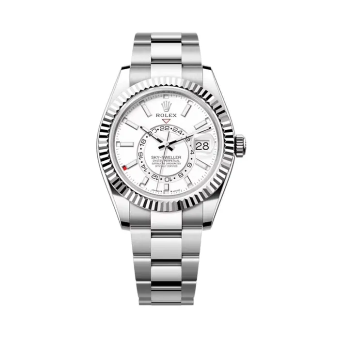 Rolex SkyDweller 42mm Ref 336934 Intense White Stick Dial Stainless Steel Oyster Bracelet Watch Rolex Bracelets Rolex SkyDweller 42mm Ref 336934 Intense White Stick Dial Stainless Steel Oyster Bracelet Watch Rolex Bracelets
