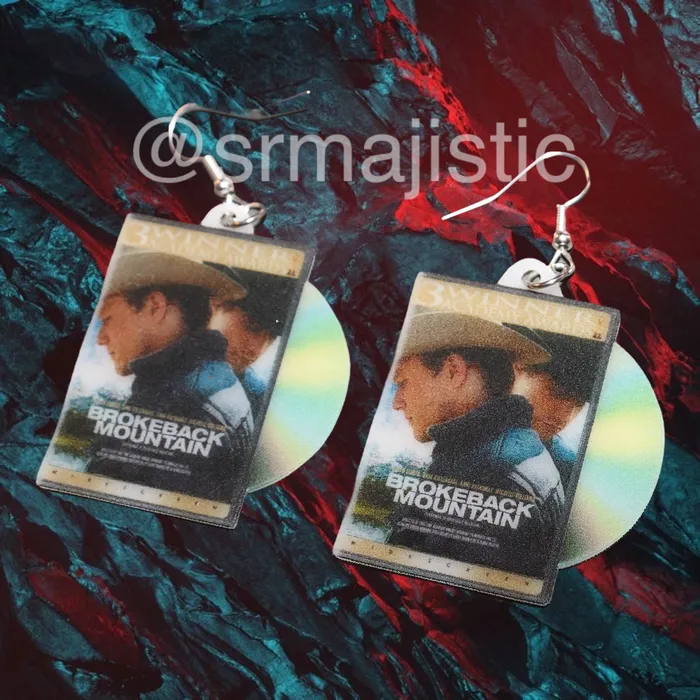 Sam Makes Things Earrings Brokeback Mountain 2005 DVD 2D detailed Handmade Earrings Sam Makes Things Earrings Brokeback Mountain 2005 DVD 2D detailed Handmade Earrings