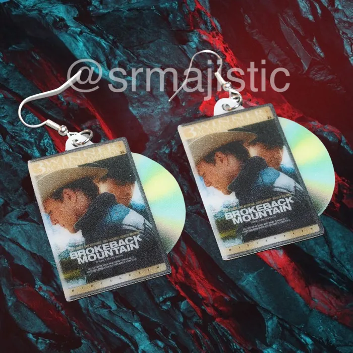 Sam Makes Things Earrings Brokeback Mountain 2005 DVD 2D detailed Handmade Earrings