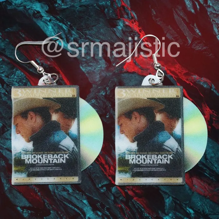 Sam Makes Things Earrings Brokeback Mountain 2005 DVD 2D detailed Handmade Earrings