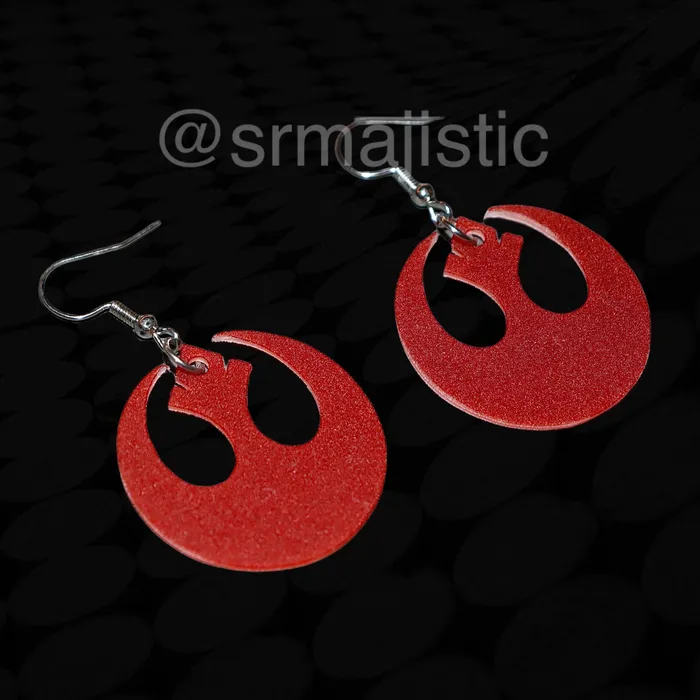 Star Wars Resistance Symbol Handmade Earrings Sam Makes Things Earrings