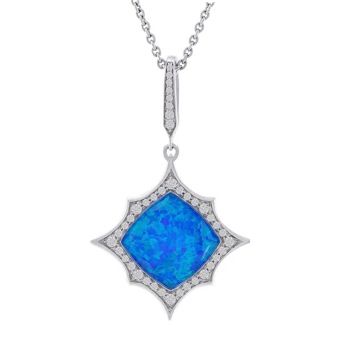 Stephen Webster Stephen Webster 18k White Gold Blue Cystal Haze Necklace Necklaces Stephen Webster Stephen Webster 18k White Gold Blue Cystal Haze Necklace Necklaces