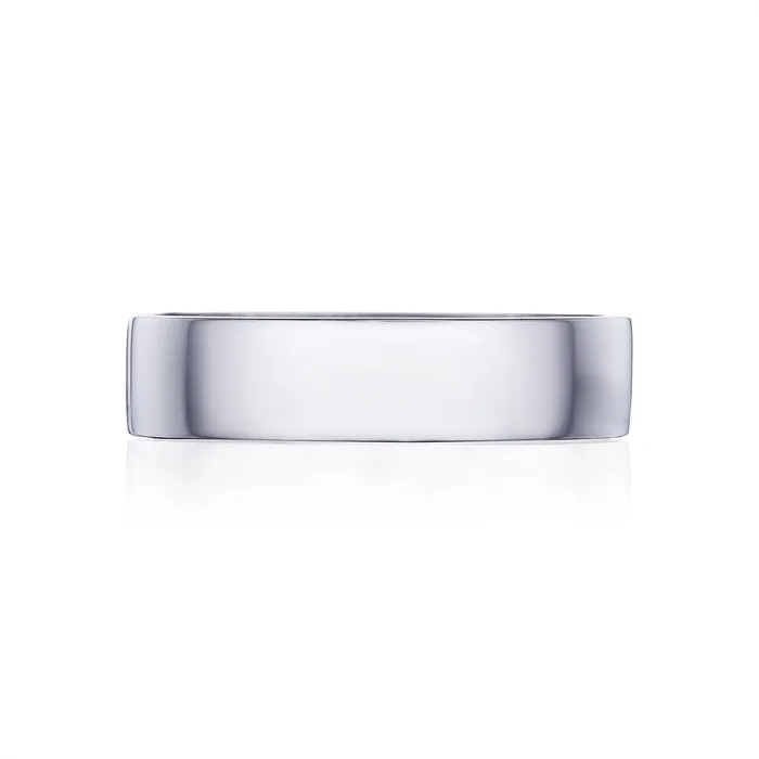 Tacori Rings Tacori Coastal Crescent 14K White Gold Gents HighPolish Band