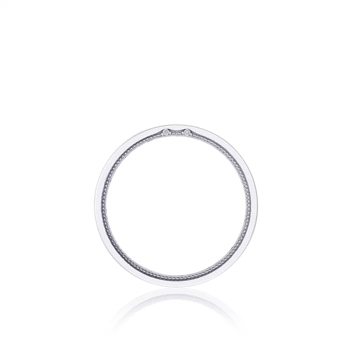 Tacori Rings Tacori Coastal Crescent 14K White Gold Gents HighPolish Band