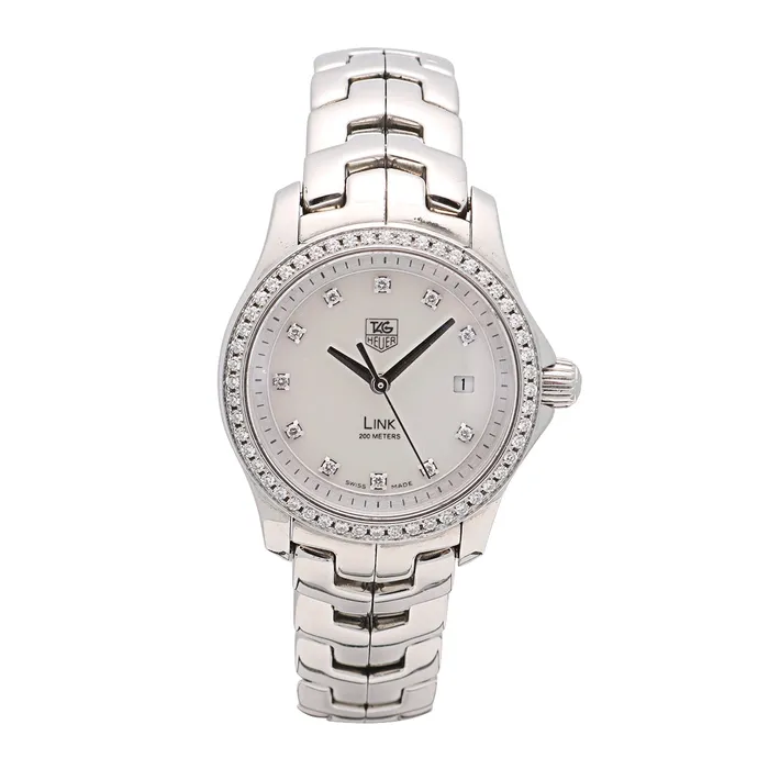 Tag Heuer Watches Tag Heuer Link Ladies Diamond MotherofPearl Quartz Watch WJF1319 Preowned Tag Heuer Watches Tag Heuer Link Ladies Diamond MotherofPearl Quartz Watch WJF1319 Preowned